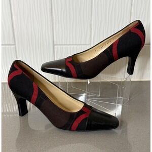 VTG Salvatore Ferragamo Women's Leather Pumps Shoes 7.5B Made In Italy VGUC MCM